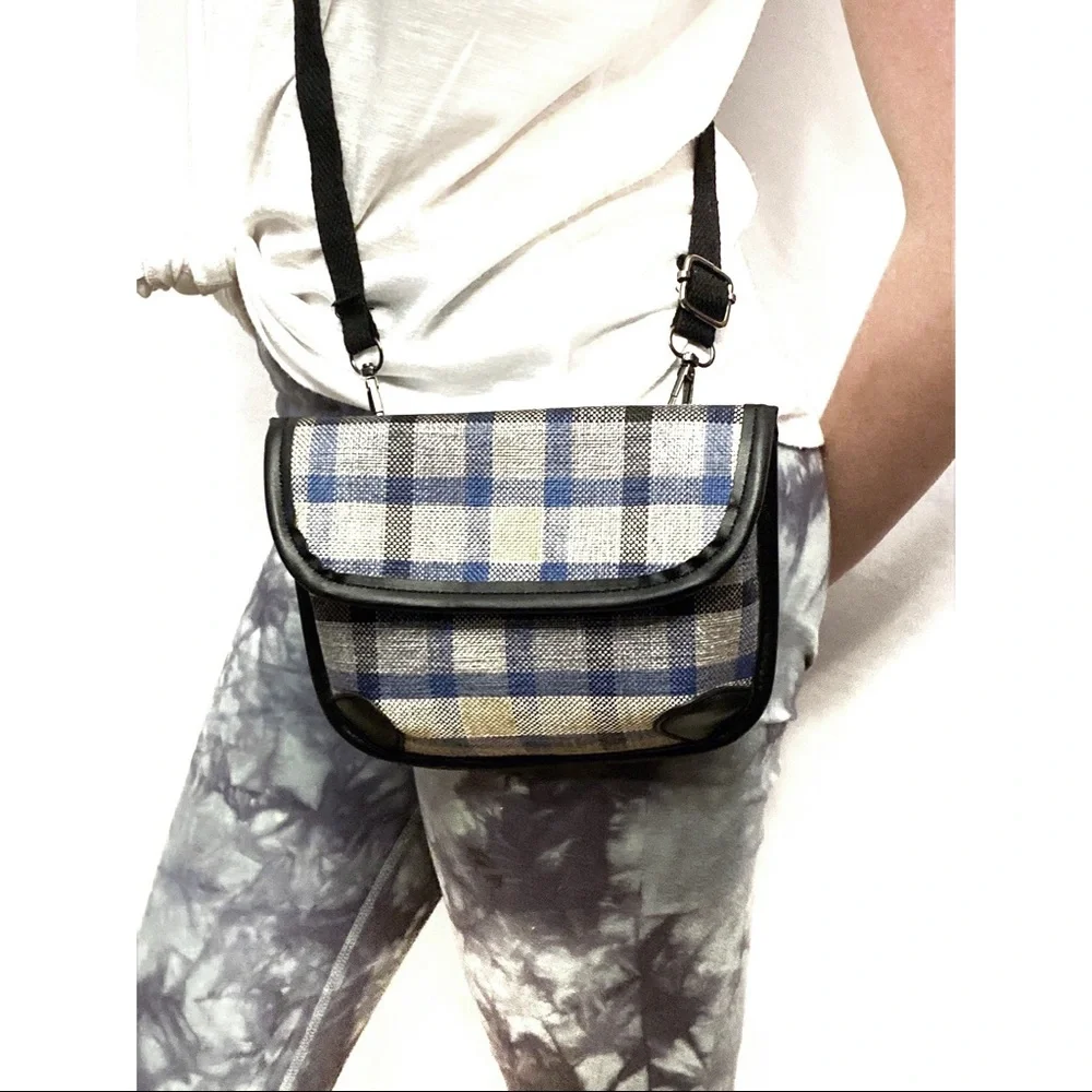 Plaid Mini Messenger Crossbody Bag - Picture 7 of 9